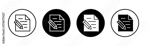 Note icon symbol for apps and websites. notepad sign and symbol