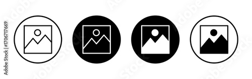 Picture icon symbol for apps and websites. photo gallery sign and symbol. image icon