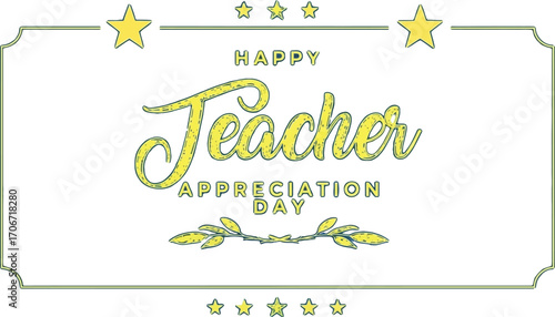 Celebrate teacher appreciation with this happy, festive card design to show gratitude for educators everywhere
