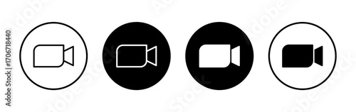 Video icon symbol for apps and websites. video camera sign and symbol. movie sign. cinema