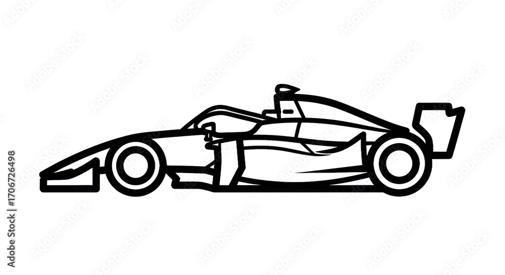 Obraz premium Racing car outline design