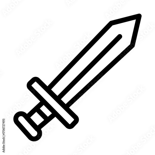 Melee Weapon Line Icon of Tabletop RPGs Icon Set