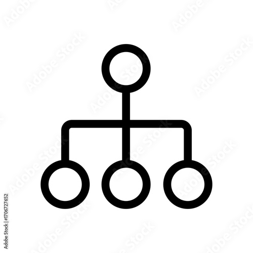 Node System Line Icon of Game Engines Icon Set