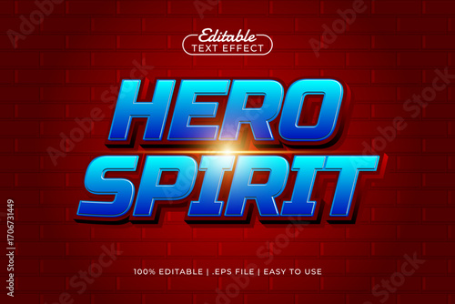 hero spirit editable text effect