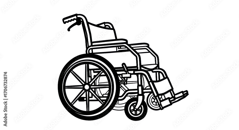 Fototapeta premium Wheelchair illustration