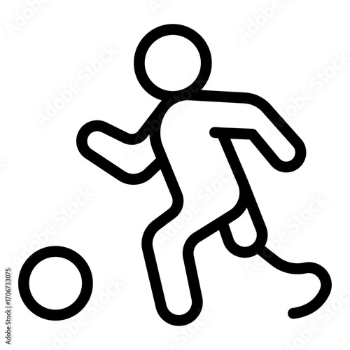 Para Athletics Scholarship Line Icon of Paralympic Sports Icon Set