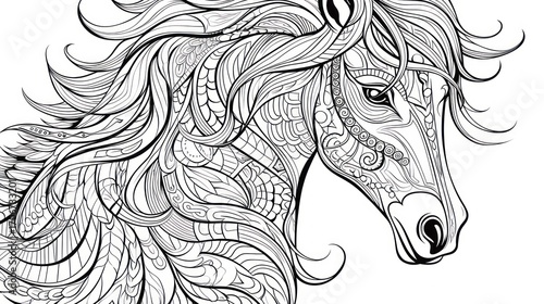 Detailed horse illustration
