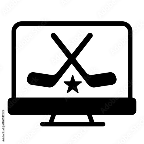 Fantasy Hockey Setup Line Icon of Fantasy Sports Icon Set