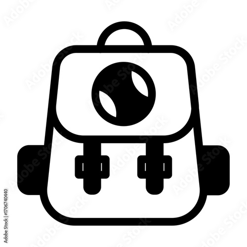 Sports Backpack Line Icon of Sports Merchandising Icon Set