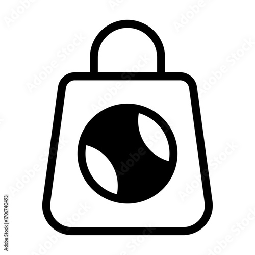 Shopping Bag Line Icon of Sports Merchandising Icon Set