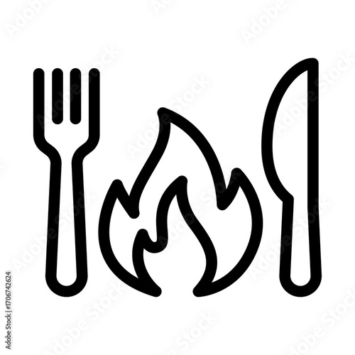 High Metabolism Diet Line Icon of Nutrition for Athletes Icon Set