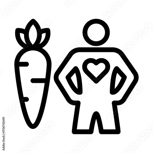 Healthy Eating Habit Line Icon of Nutrition for Athletes Icon Set