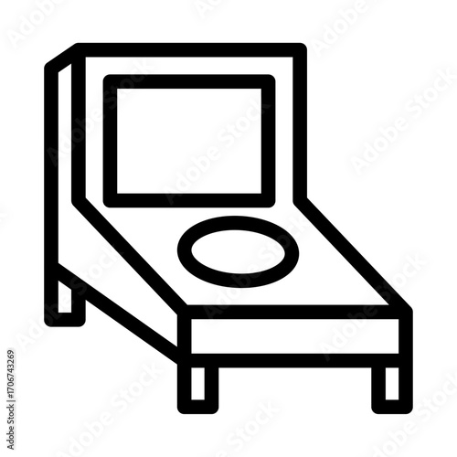 Air Hockey Table Line Icon of Arcade Games Icon Set