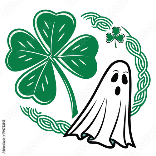 Irish Halloween Traditions with Shamrock