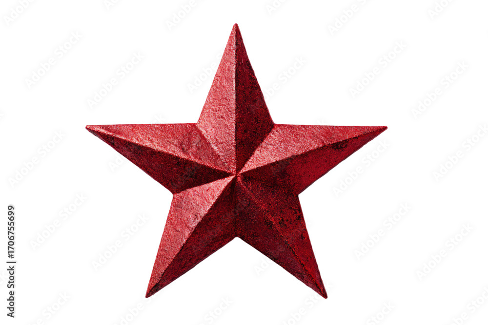 Obraz premium a red star is shown on a white background