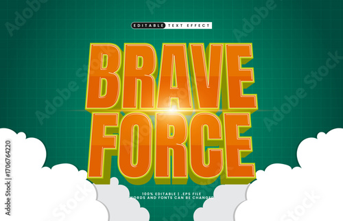 brave force editable text effect