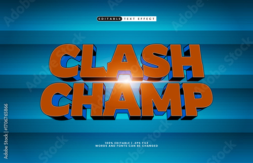clash champ editable text effect