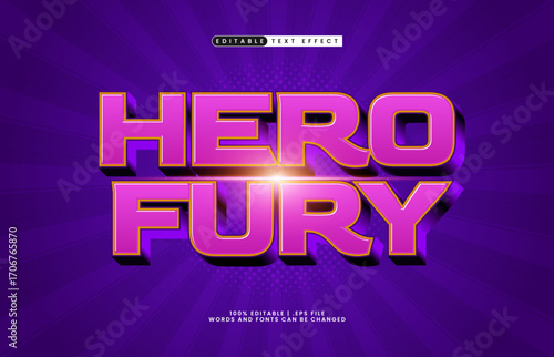 hero fury editable text effect