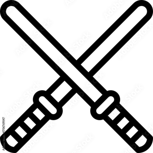 Batons Police Icon