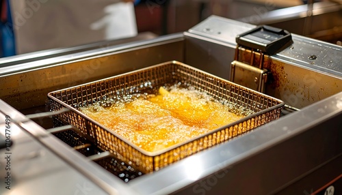 Fried food in a commercial fryer