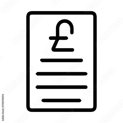 Pound Sterling Invoice Icon