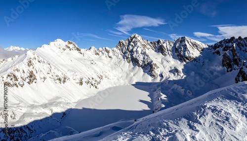 A Stunning Winter Landscape Showcases Snow Capped Mountains, A Frozen Lake, And A Vivid Blue Sky, Evoking Feelings Of Serenity And Adventure. With Comprehensive Details And Informative