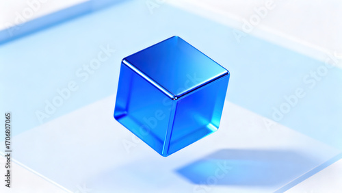 3d blue cubes