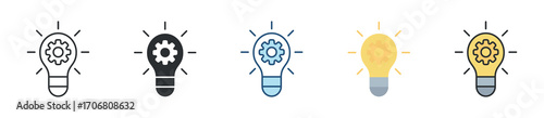 Innovation Icon Set Multiple Style Collection