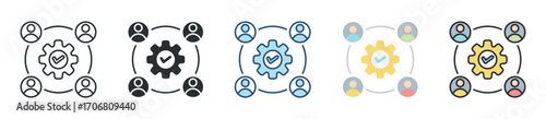 Collaboration Icon Set Multiple Style Collection