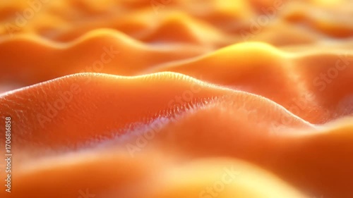 Close-up view of undulating orange surface