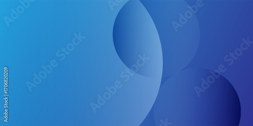 Abstract blue gradient background with overlapping circles and modern design.