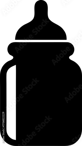 A Baby Bottle Clean Vector Silhouette Minimalist