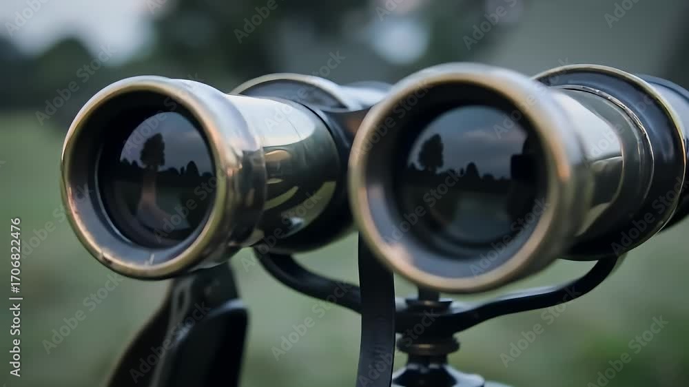 custom made wallpaper toronto digitalVintage Binoculars with Nature View.
