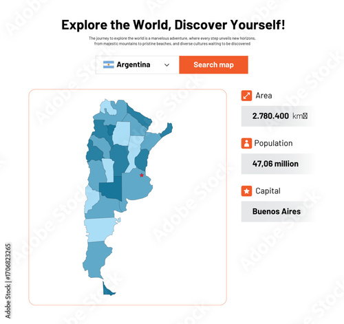 Argentina Illustrated Map – Explore the World Series