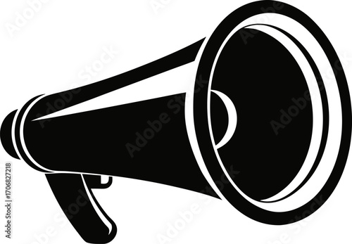 Megaphone Loudspeaker Silhouette Vector Illustration