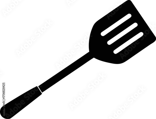 Spatula Silhouette Vector Illustration Black and White