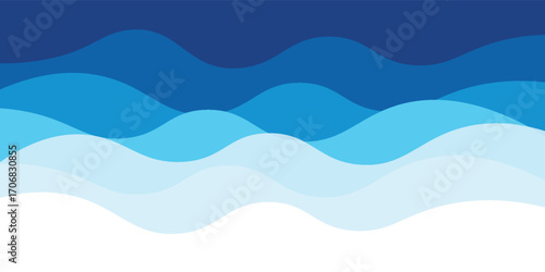 Sea waves layered vector background illustration and sea beach vector illustration eps10.