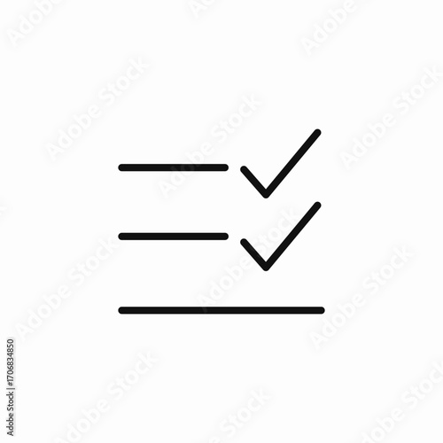 completed checklist with checks icon sign vector
