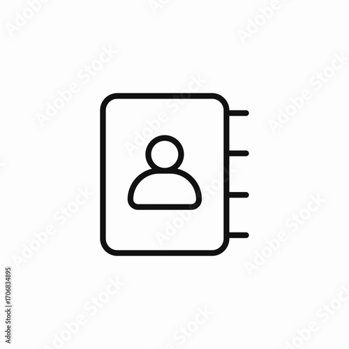 contact address book icon sign vector