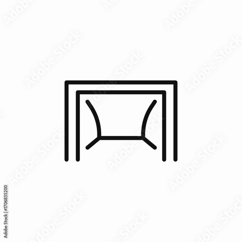 soccer goal net icon sign vector