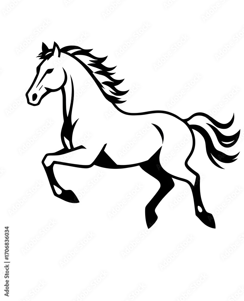 Obraz premium horse vector illustration