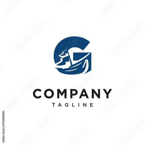 Letter G Sailing Logo Icon Vector