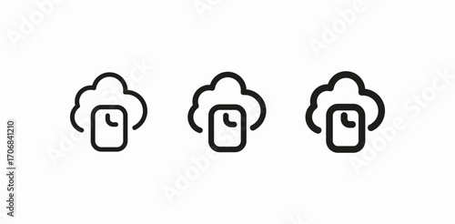 cloud storage file icon sign vector