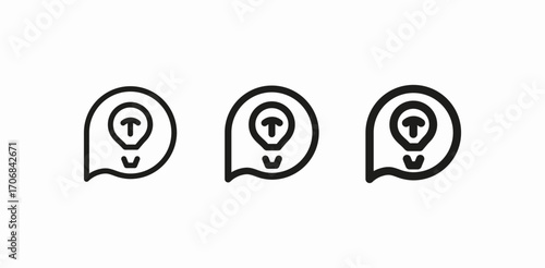 thought idea lightbulb icon sign vector