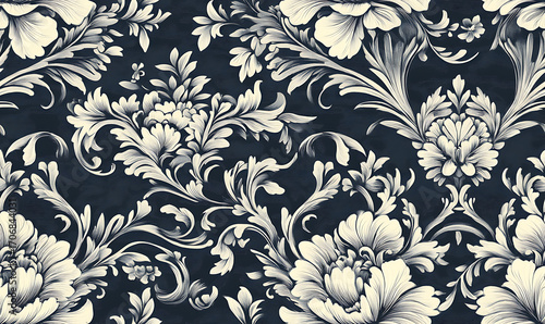 Floral or leaf pattern background suitable for wallpaper, fabric, or decorative design. Soft colors and natural style, ideal for digital and print use.
