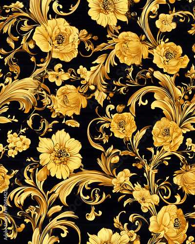 Floral or leaf pattern background suitable for wallpaper, fabric, or decorative design. Soft colors and natural style, ideal for digital and print use.