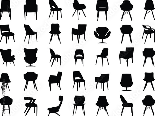 chair,armchair,dining chair,office chair,lounge chair,stool,barstool,chair silhouette,chair icon,chair design,furniture,furniture design
