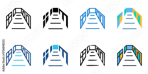Hallway icon set multiple style collection 
