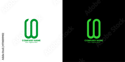 green logo for co letter vector