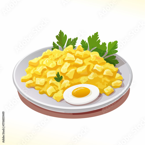 スクランブルエッグベクターイラスト食品